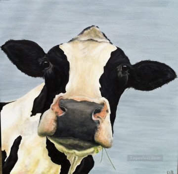 Cattle Cow Bull Painting - cow head